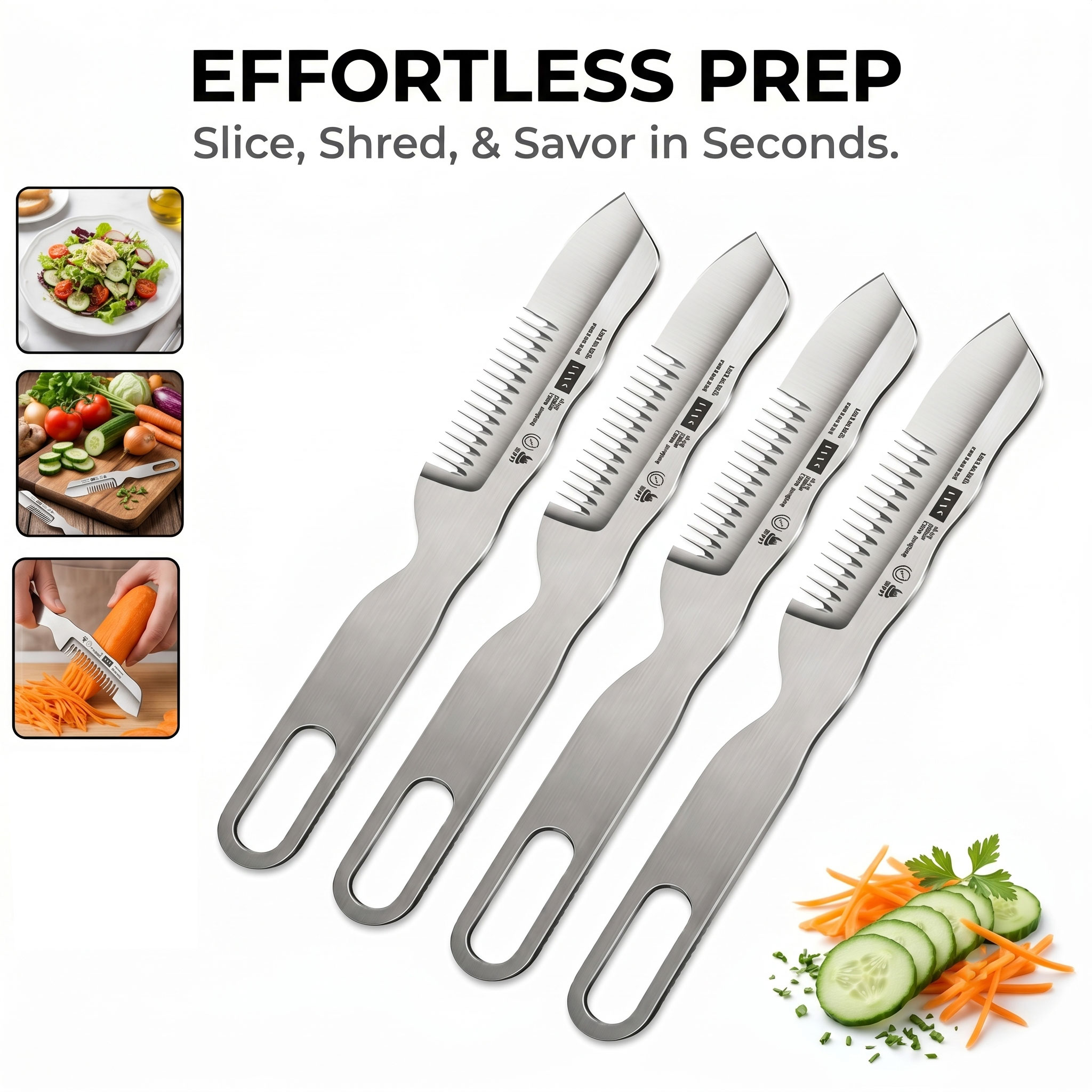 Kitchen Gadgets Vegetable Chopper - New Multifunctional Scallion Cutter Stainless Steel