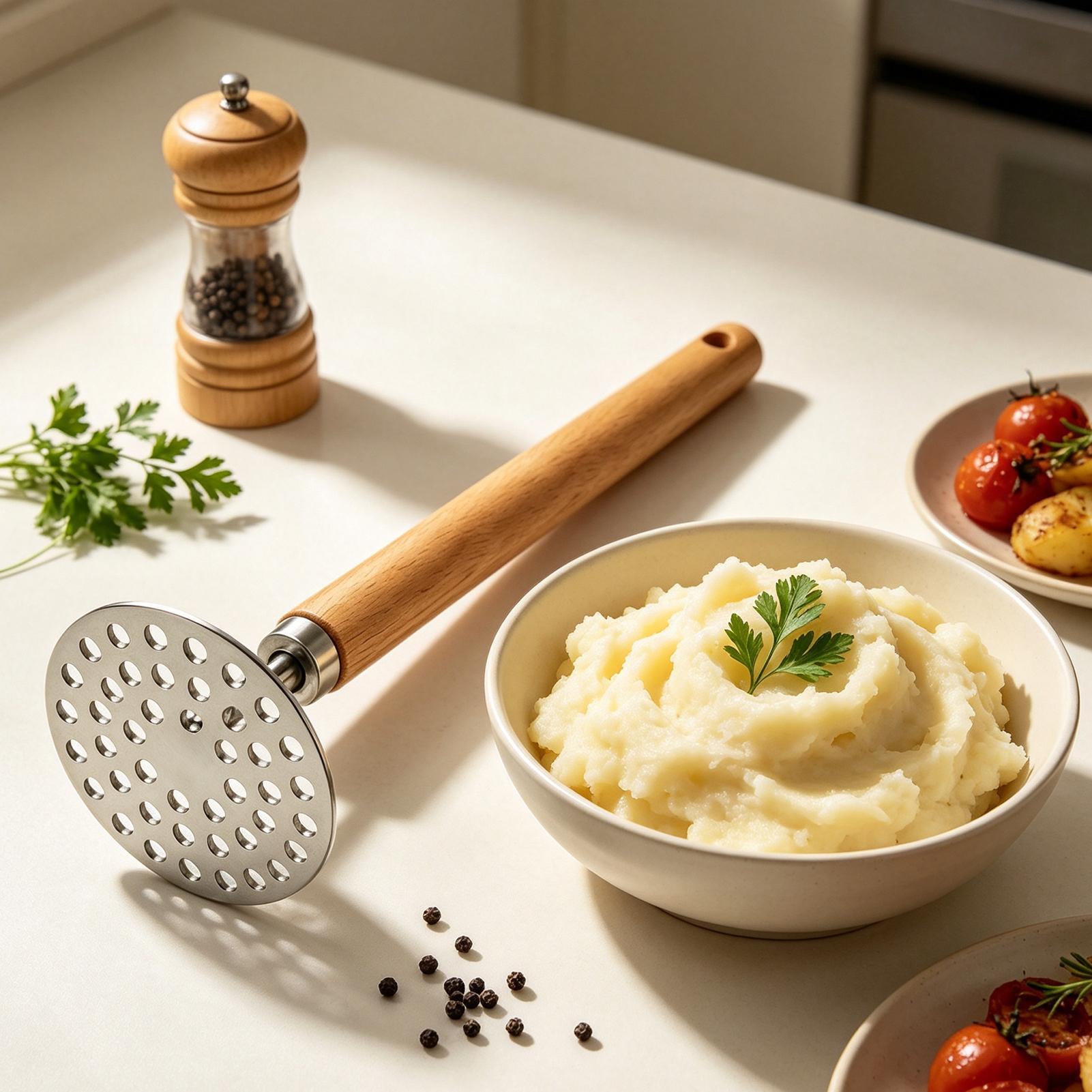 Kitchen Room Gadgets - Manual Potato Masher Stainless Steel Potato