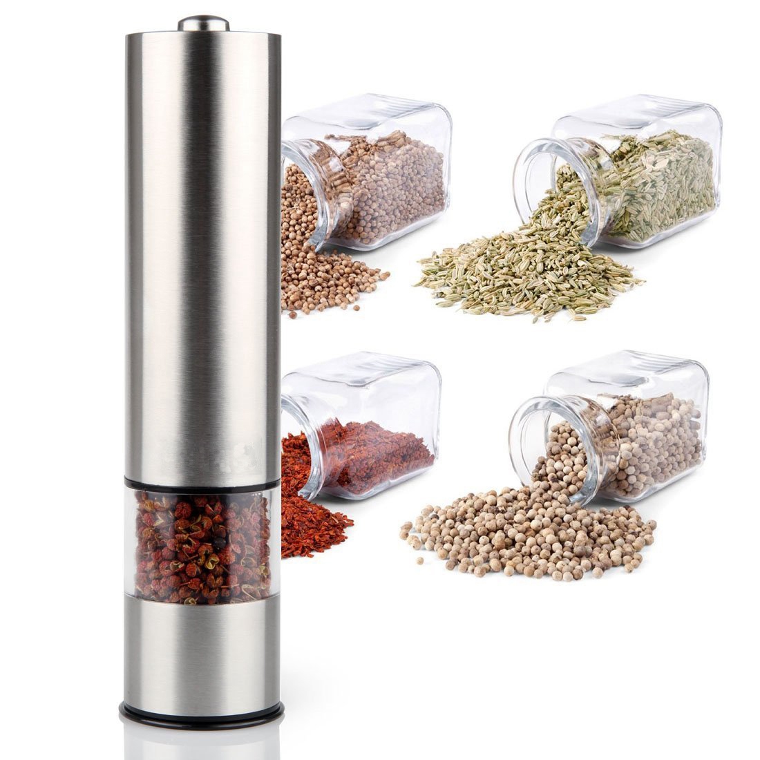 Kitchen Gadgets For Gifts - A56T-Stainless Steel Electric Salt And Pepper