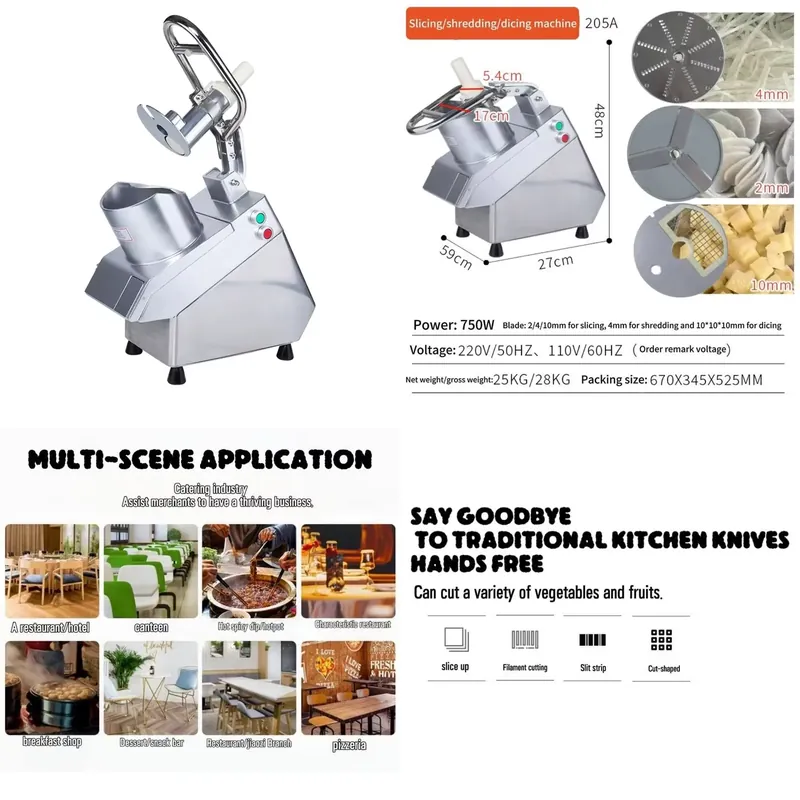Vegetable Chopper - Automatic Vegetable Cutter Slicer Chopper for