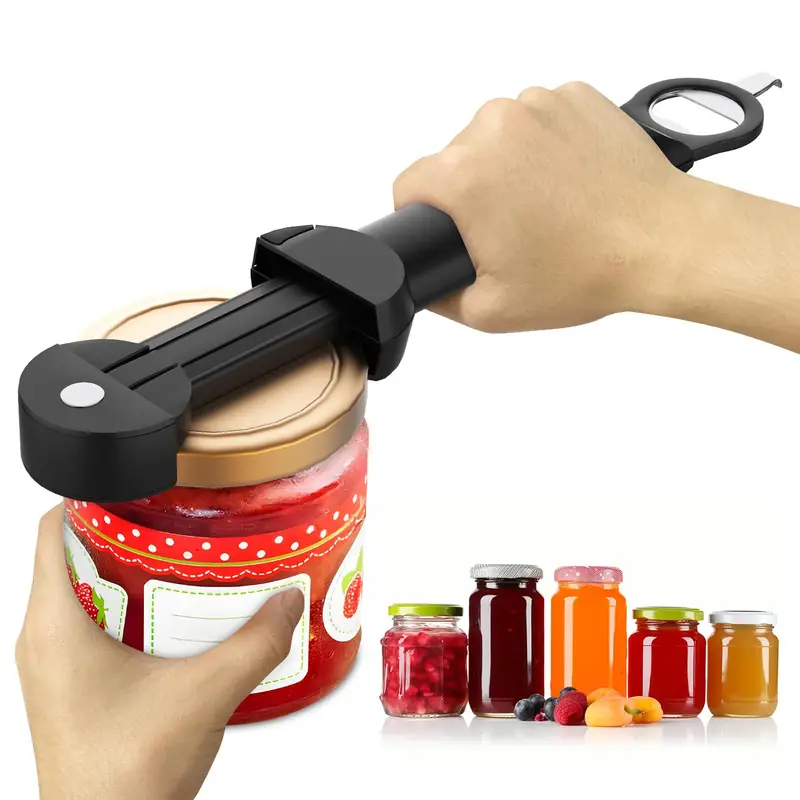 Kitchen Gadgets Jar Openers - Multifunctional Adjustable Stainless Steel Bottle Opener,