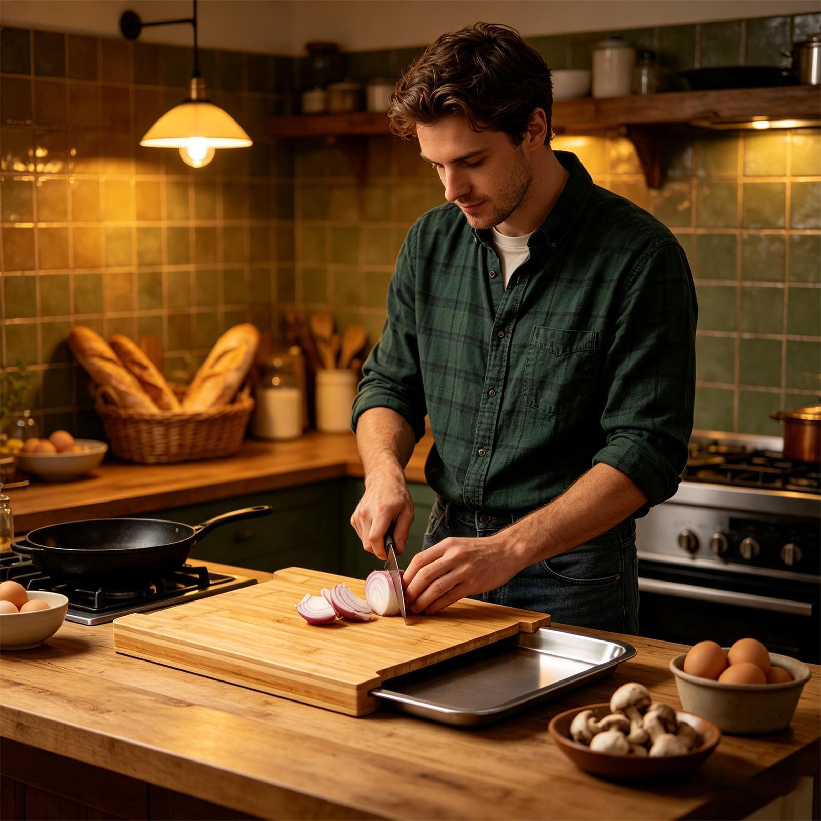 Wooden Cutting Board Non-Slip  - Bamboo Cutting Board recension och pris