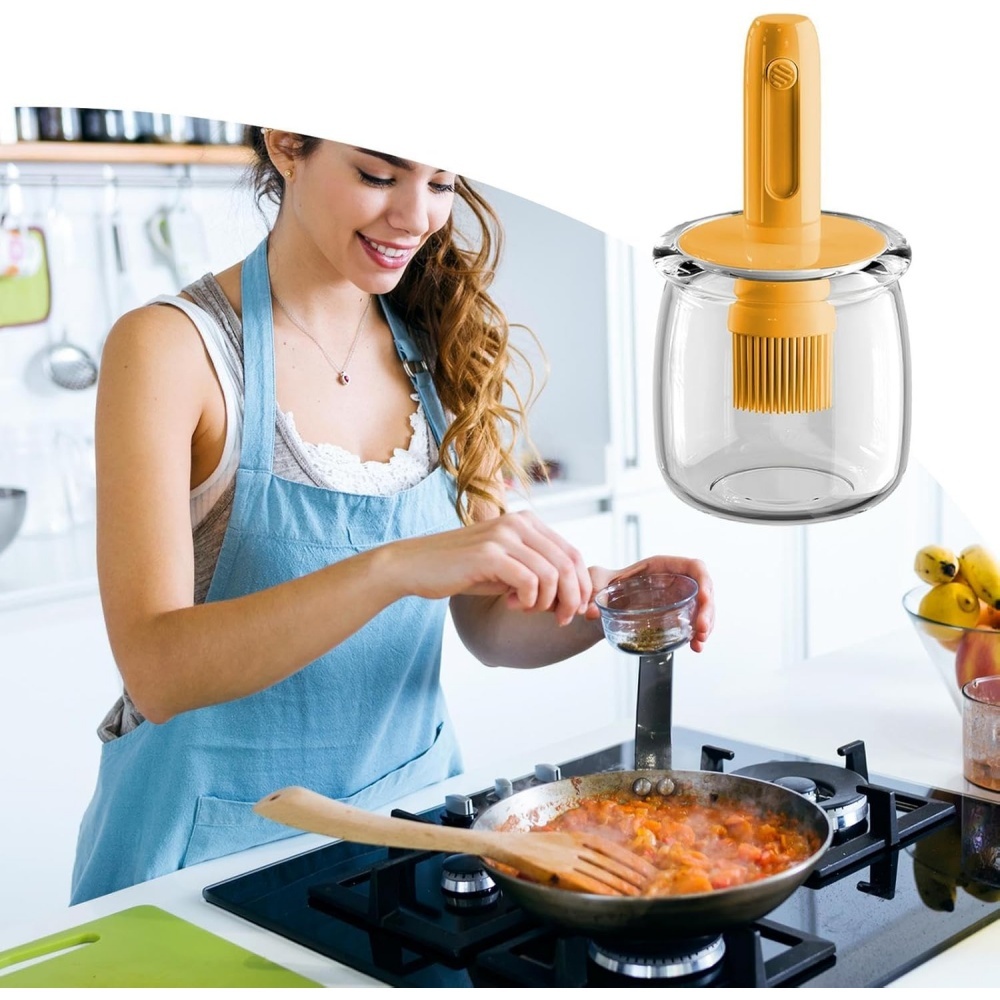 Cooking Oil Dispenser， Lightwe - Kitchen Gadgets Dispenser Brush Holder recension och pris