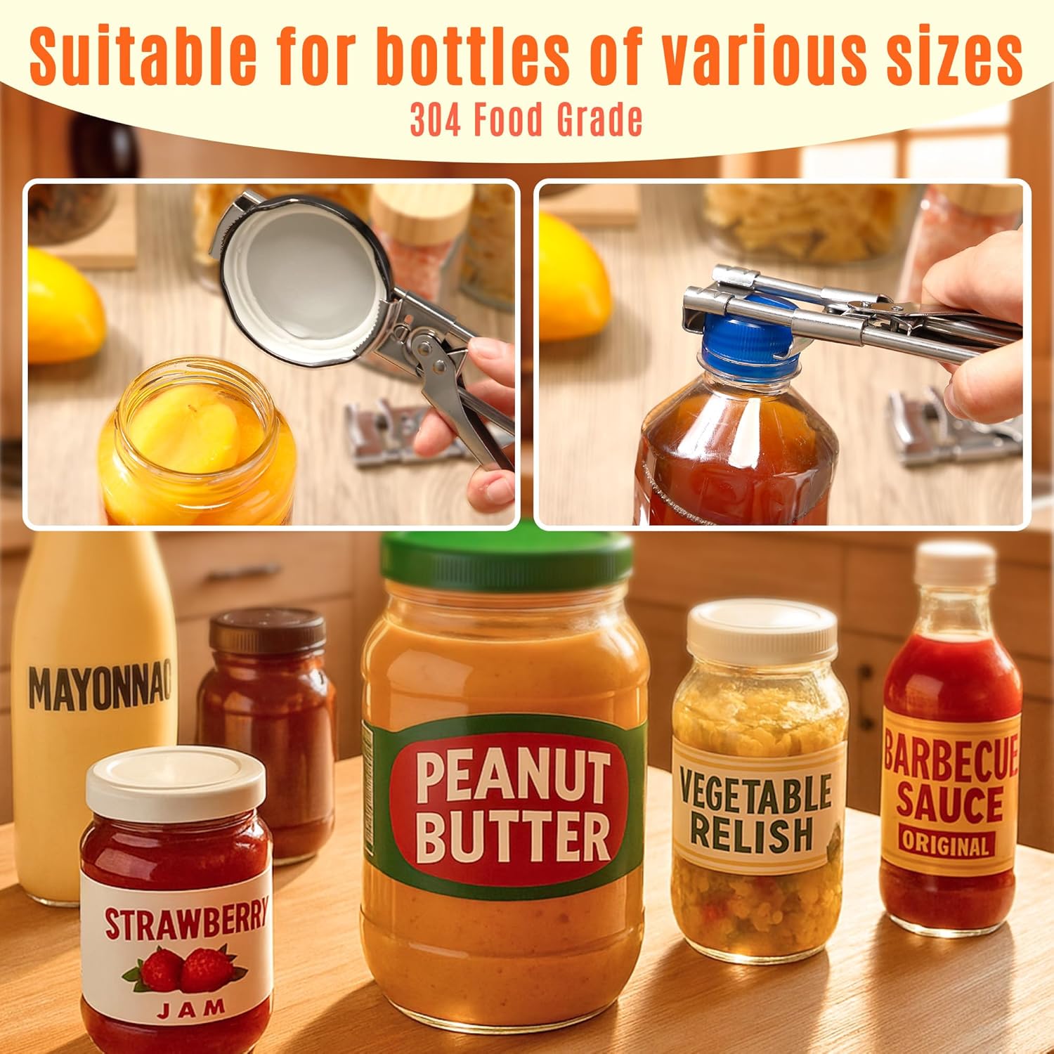 Adjustable Stainless Steel Jar - Kitchen Gadgets Jar Openers recension och pris