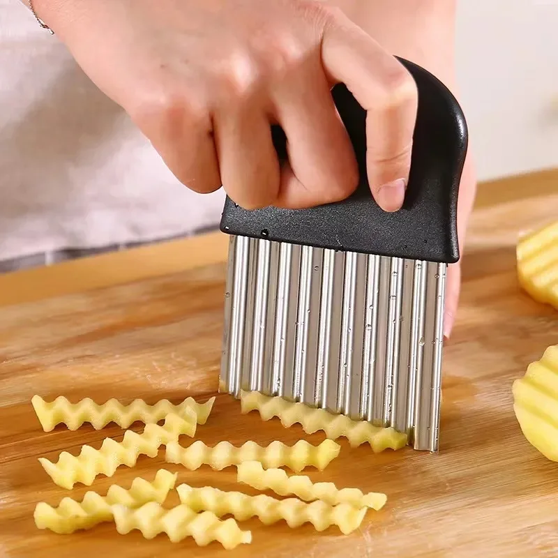 Stainless Steel Potato Chip Sl - Kitchen Gadgets Vegetable Chopper recension och pris