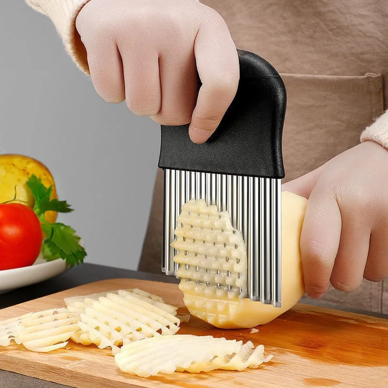 Stainless Steel Potato Chip Sl - Kitchen Gadgets Vegetable Chopper recension och pris