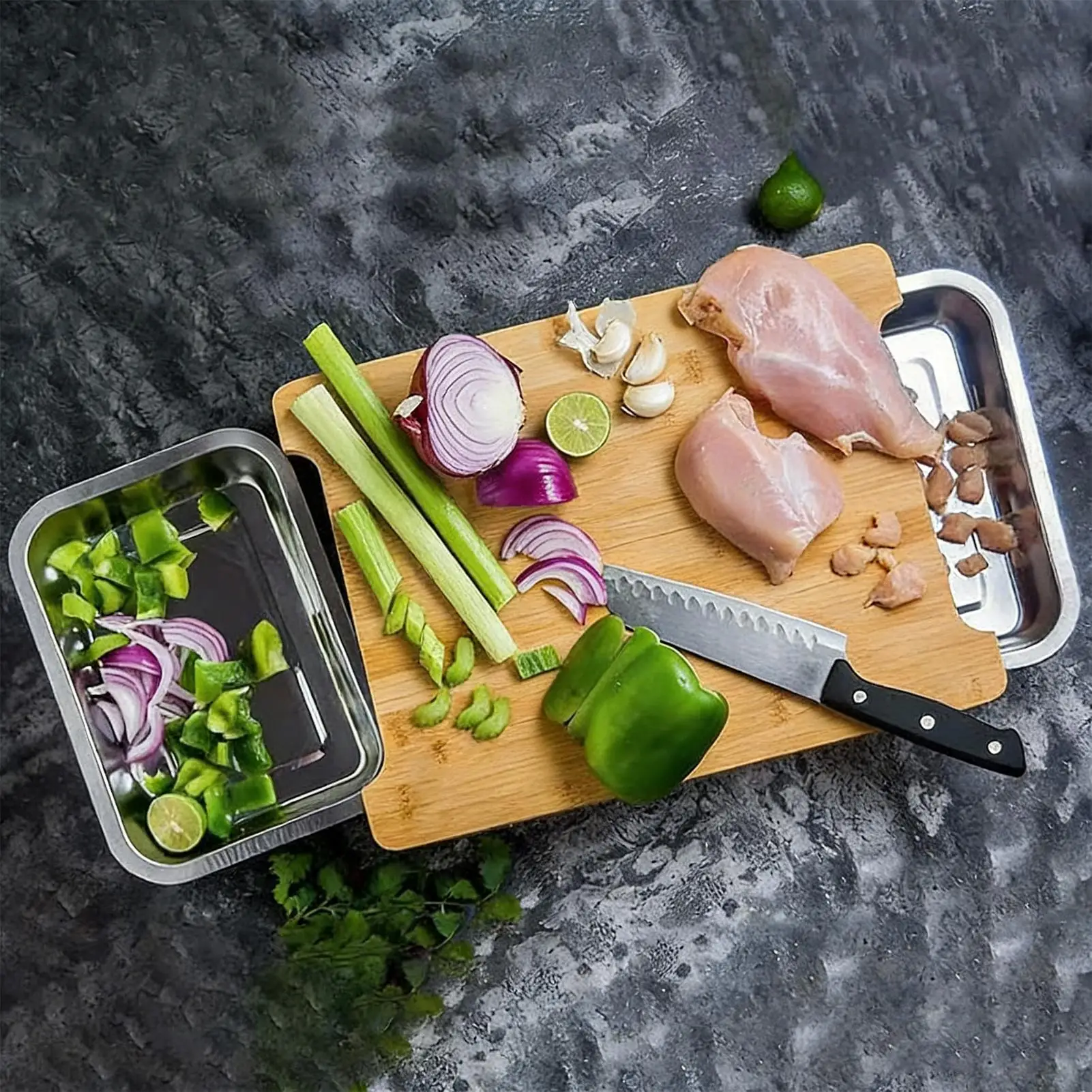 Kitchen Eco-friendly Bamboo Cu - Bamboo Cutting Board recension och pris
