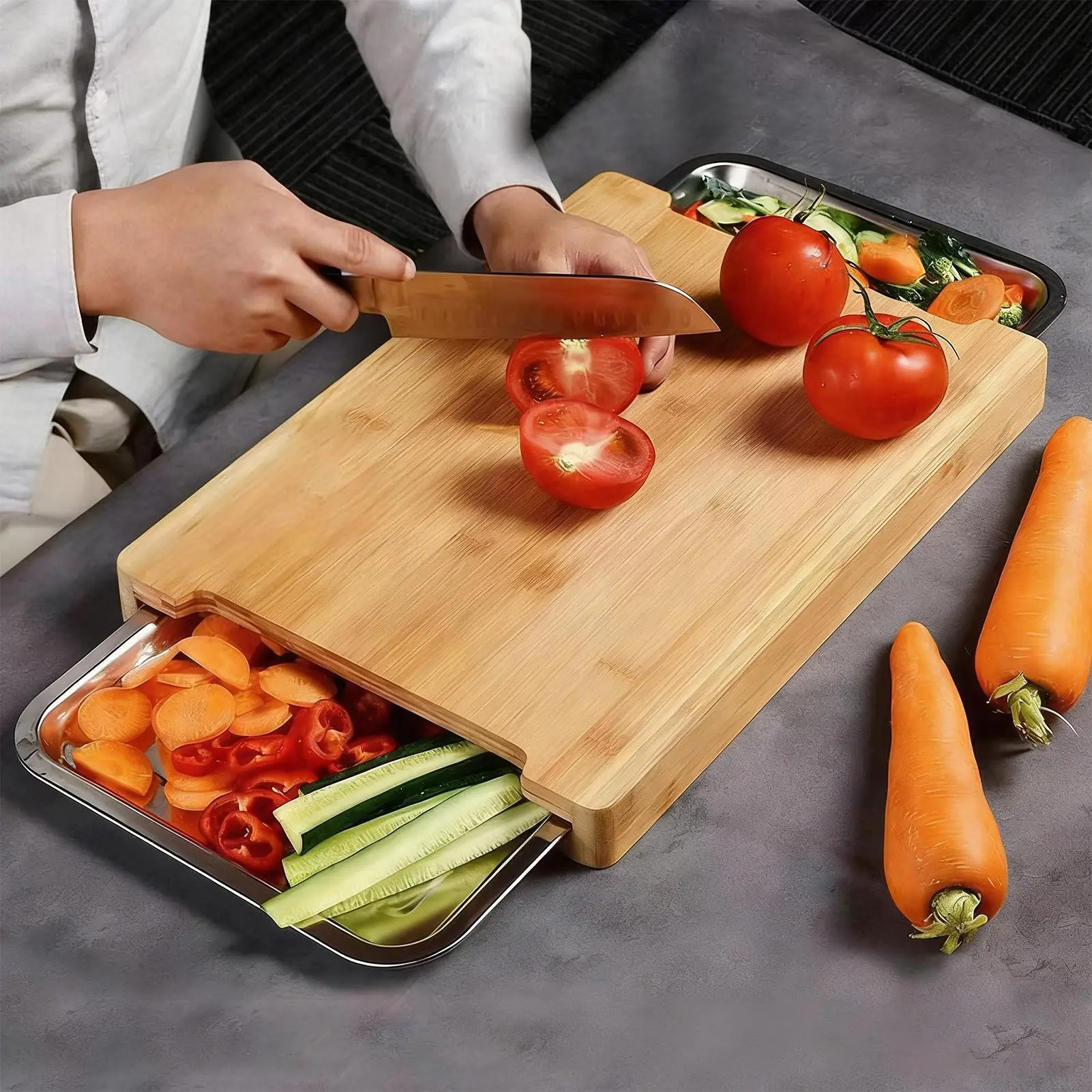 Kitchen Eco-friendly Bamboo Cu - Bamboo Cutting Board recension och pris