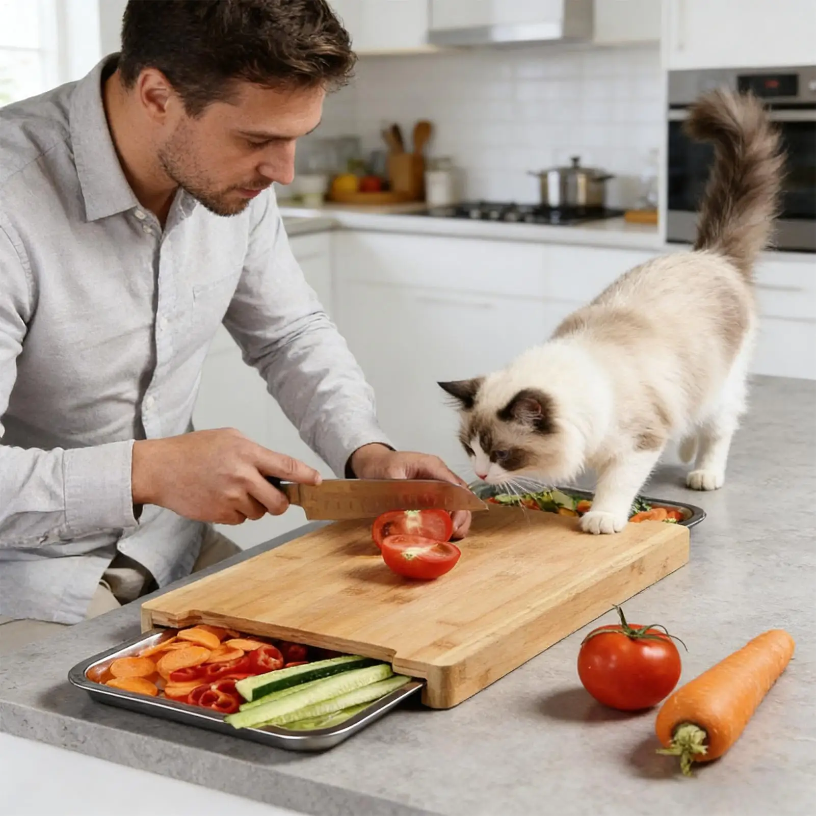 Kitchen Eco-friendly Bamboo Cu - Bamboo Cutting Board recension och pris