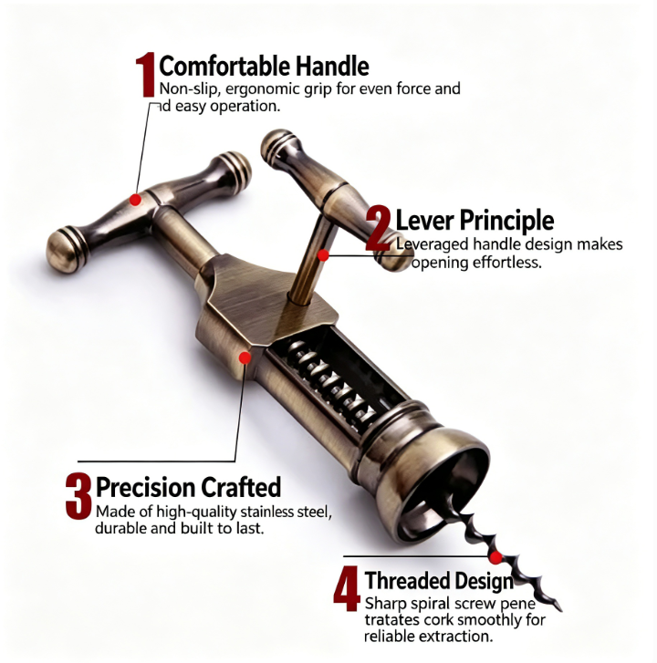 Vintage Rack Pinion Corkscrew  - Kitchen Gadgets Vintage recension och pris