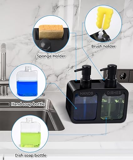 Kitchen Hand Soap and Dish Soa - Kitchen Gadgets Dispenser Brush Holder recension och pris