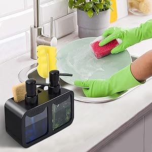 Kitchen Hand Soap and Dish Soa - Kitchen Gadgets Dispenser Brush Holder recension och pris