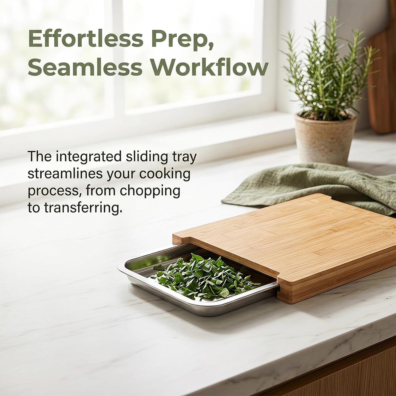 Wooden Cutting Board Non-Slip  - Bamboo Cutting Board recension och pris