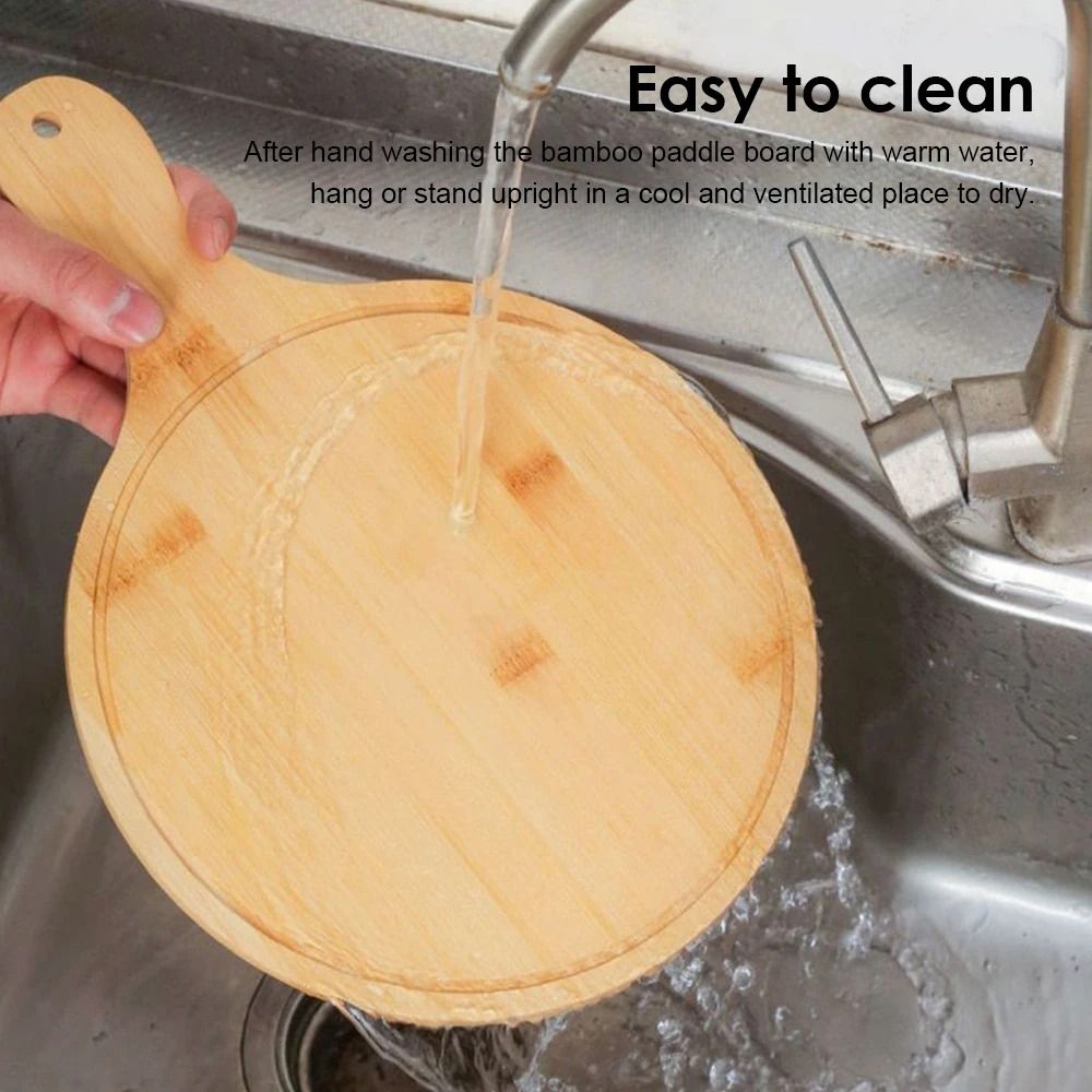 1Pcs Stone Cutting Bamboo Pizz - Pizza Stone Baking recension och pris