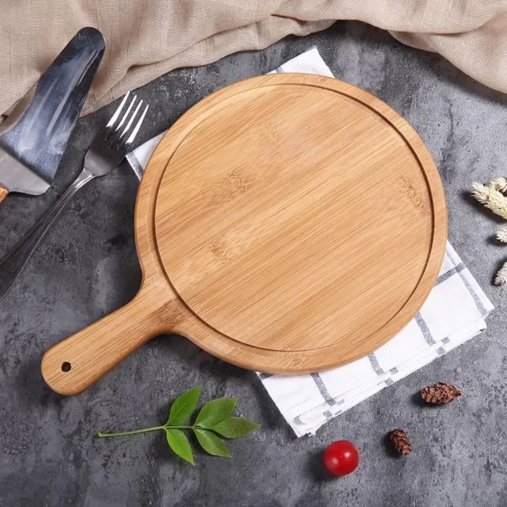 1Pcs Stone Cutting Bamboo Pizz - Pizza Stone Baking recension och pris
