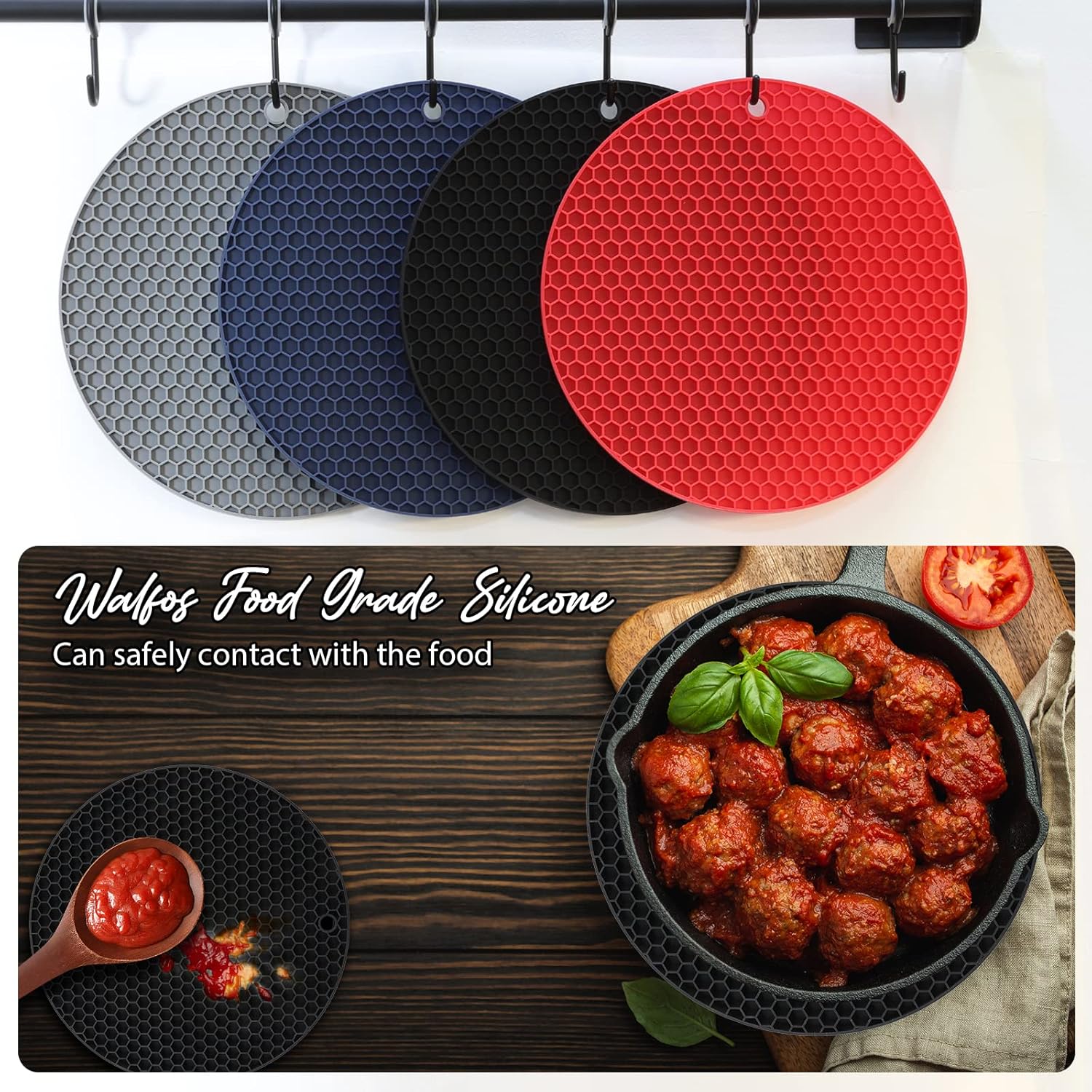 Silicone Trivet Mats Heat Resi - Kitchen Gadgets Jar Openers recension och pris
