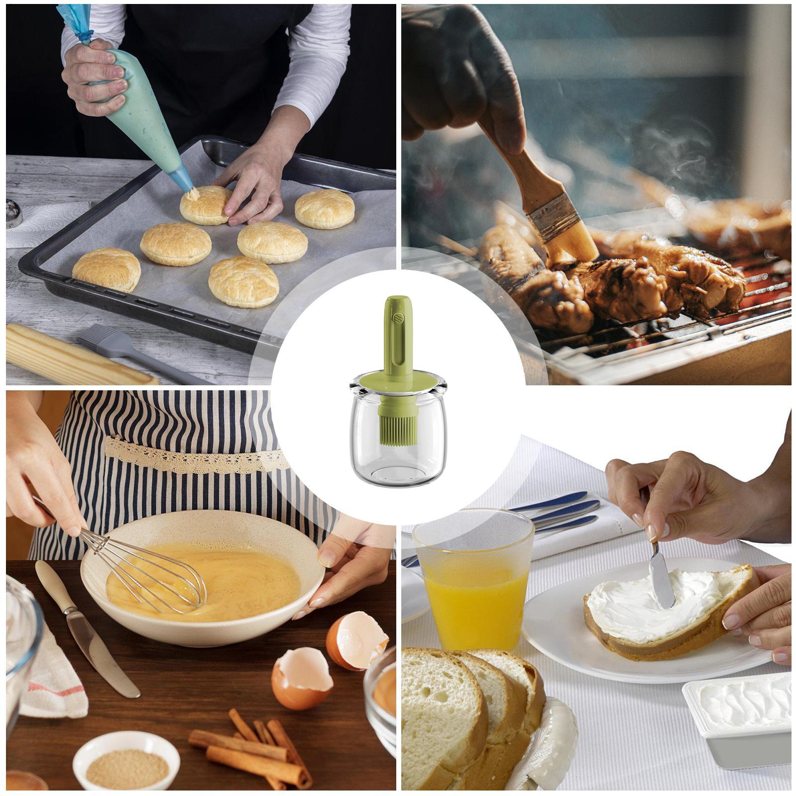 Oil Dispenser Silicone Sauce B - Kitchen Gadgets Dispenser Brush Holder recension och pris