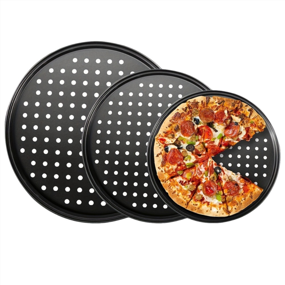 Carbon Steel Perforated Pizza  - Pizza Stone Baking recension och pris