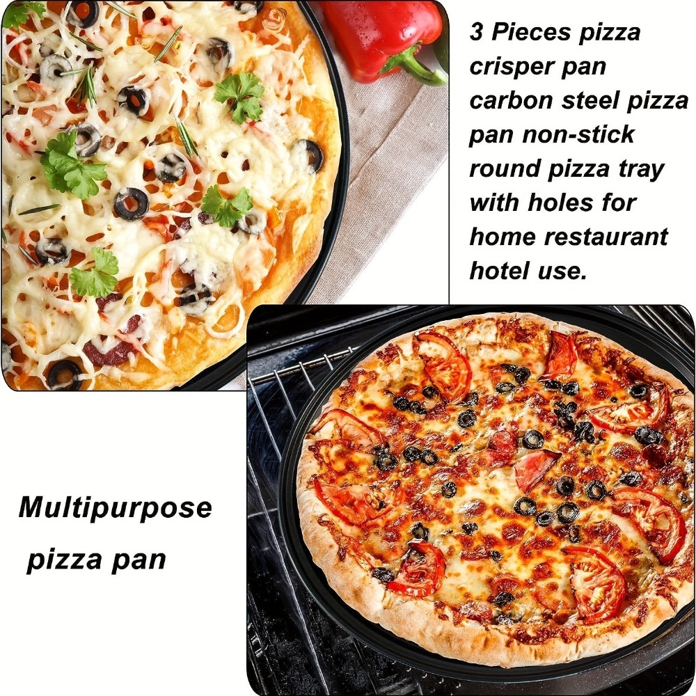 Carbon Steel Perforated Pizza  - Pizza Stone Baking recension och pris