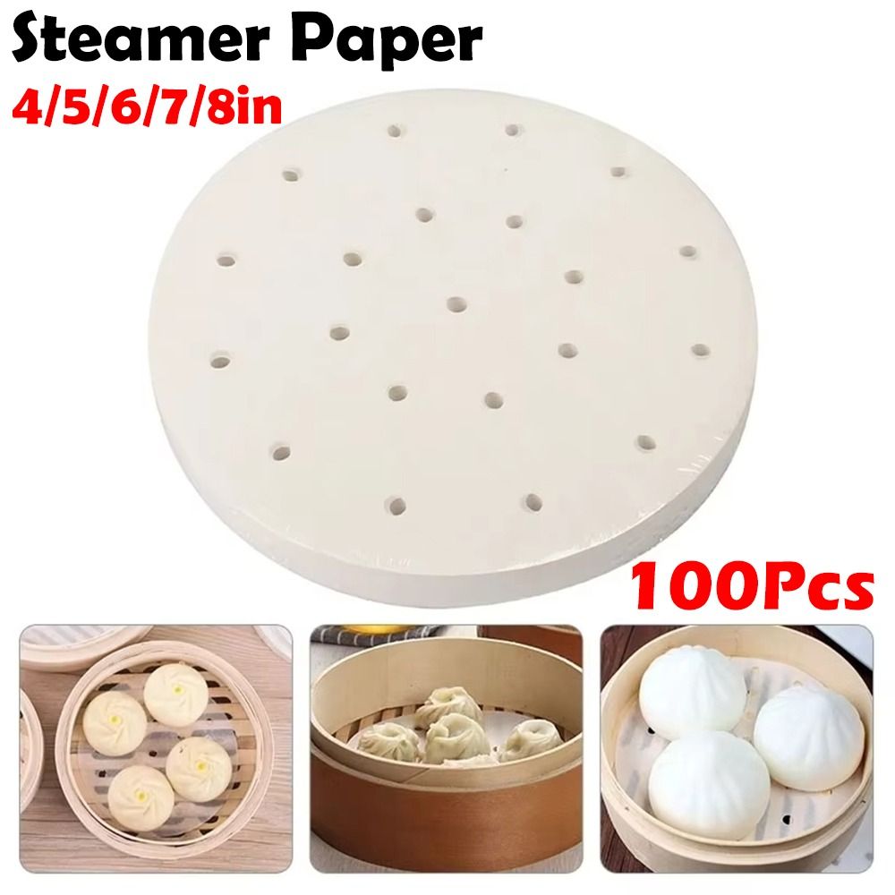 100Pcs Steamed Paper Steamed B - Kitchen Gadgets For Arthritic Hands recension och pris